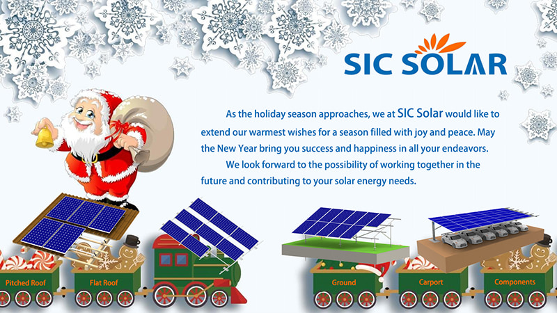SIC Solar wenst u prettige kerstdagen en een gelukkig nieuwjaar