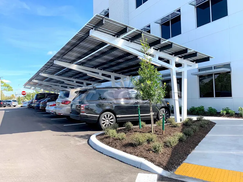 25kw enkelzijdig carportbeugelsysteem in het VK