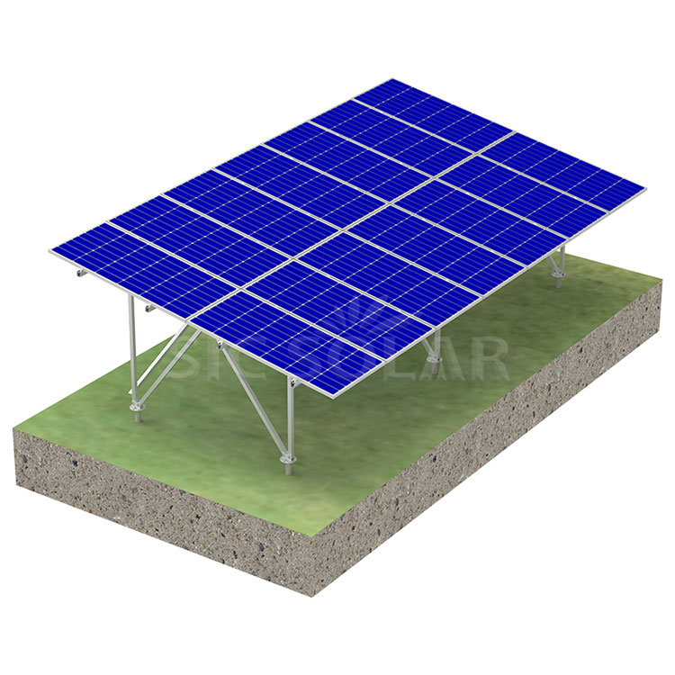 Aluminium op de grond gemonteerde zonne-reksystemen
