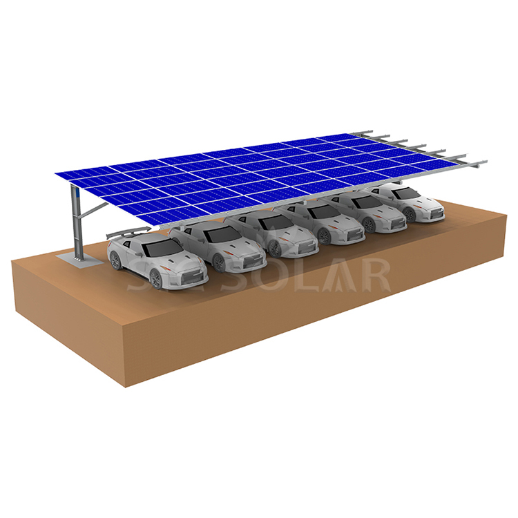 Montagebeugel voor carport op zonne-energie