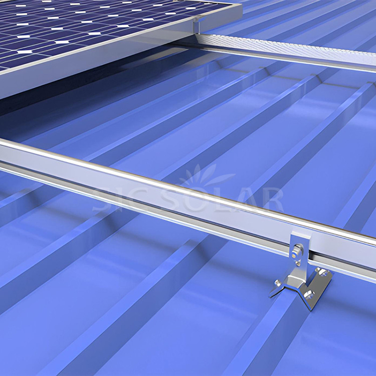Trapeziumvormige zonne-energieoplossing voor metalen daken